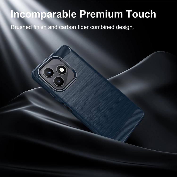 For Honor X8d 4G WANLONFENG Brushed Texture Shockproof TPU Phone Case with Screen Film