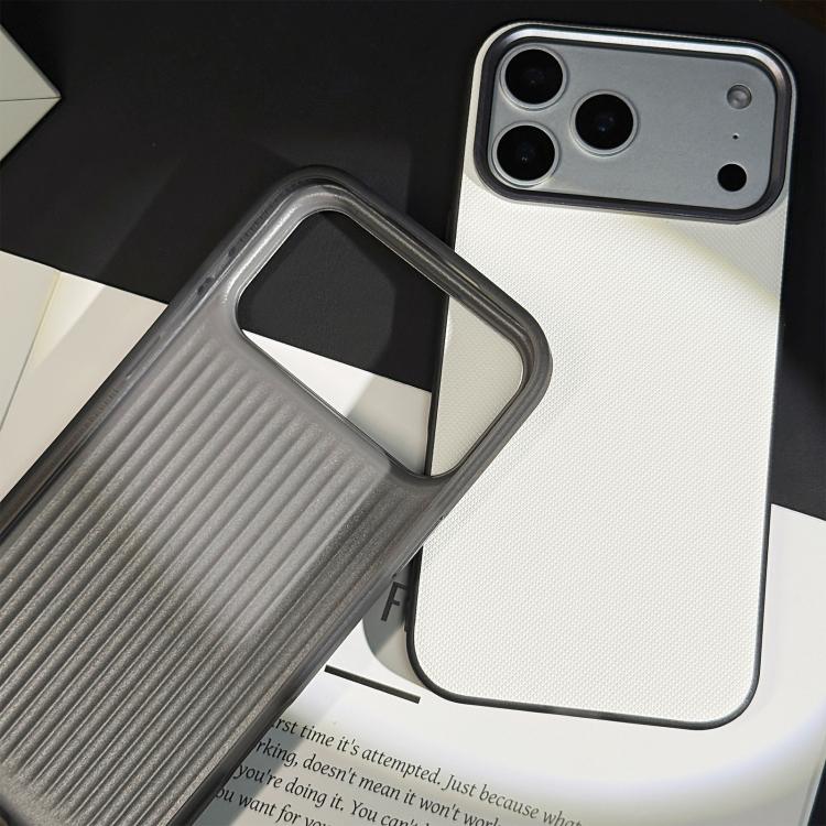 For iPhone 17 Pro Max Matte Grid Texture Vegan Leather Phone Case