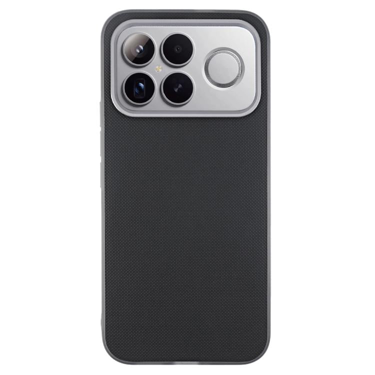 For Redmi K90 Max Matte Grid Texture Vegan Leather Phone Case