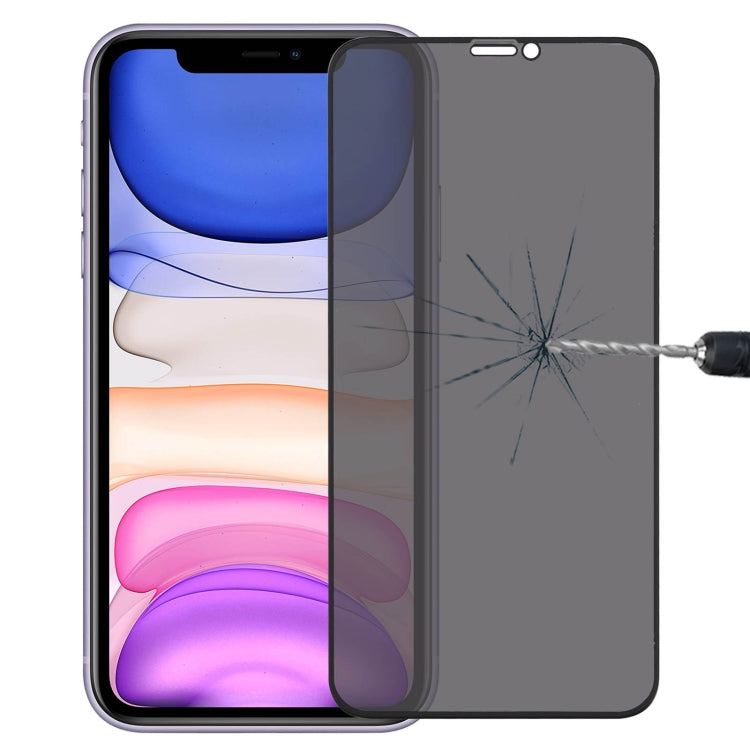 For iPhone 11 Anti-peeping Plasma Oil Coated High Aluminum Wear-resistant Tempered Glass Film