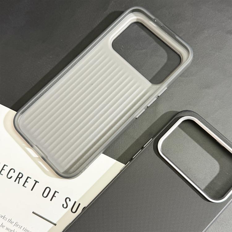 For Redmi K90 Max Matte Grid Texture Vegan Leather Phone Case