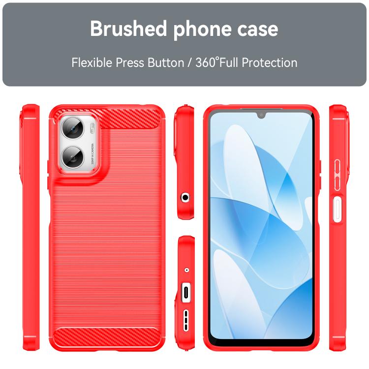 For Motorola Moto G06 Power / G06 4G WANLONFENG Brushed Texture Shockproof TPU Phone Case with Screen Film