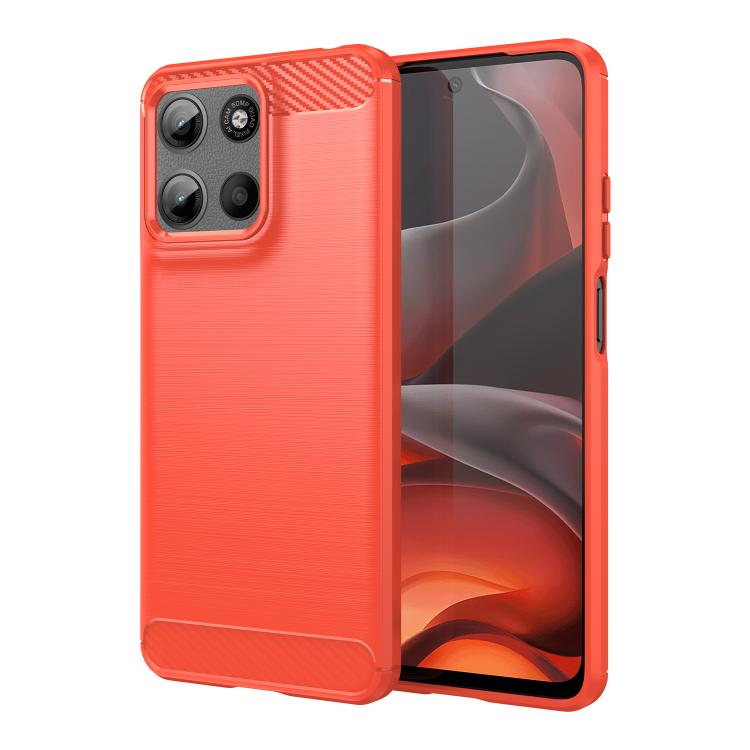 For Motorola Moto G17 Power / G17 4G WANLONFENG Brushed Texture Shockproof TPU Phone Case with Screen Film