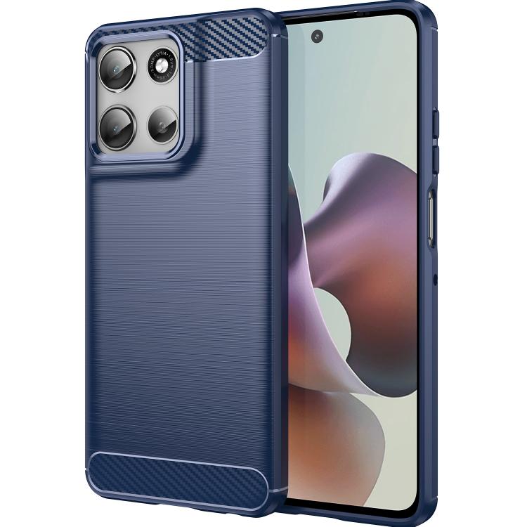 For Motorola Moto G56 5G WANLONFENG Brushed Texture Shockproof TPU Phone Case with Screen Film
