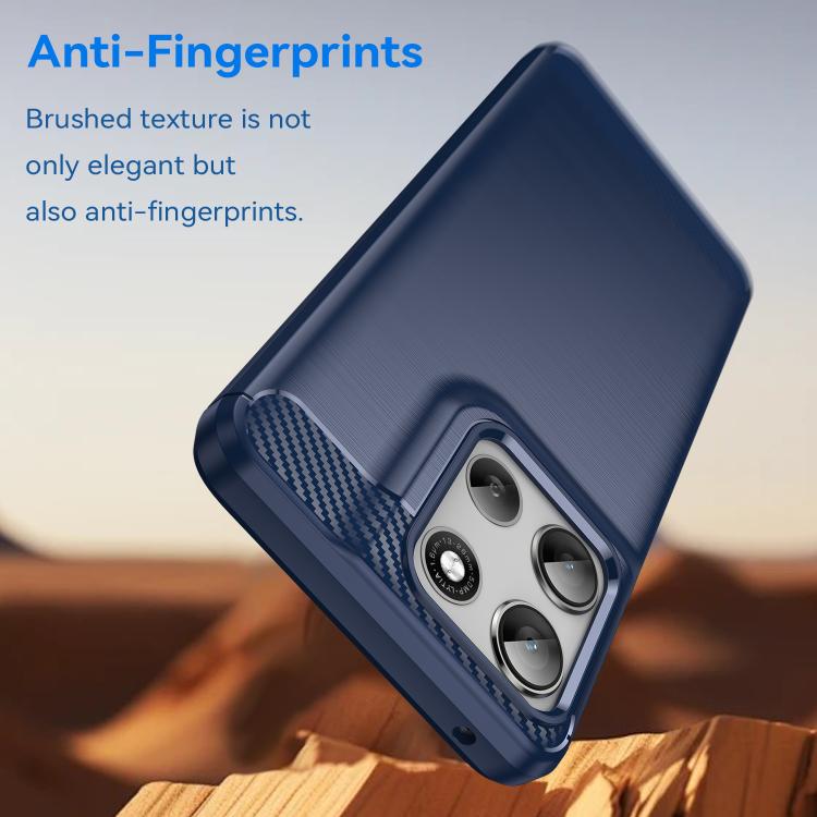 For Motorola Moto G56 5G WANLONFENG Brushed Texture Shockproof TPU Phone Case with Screen Film
