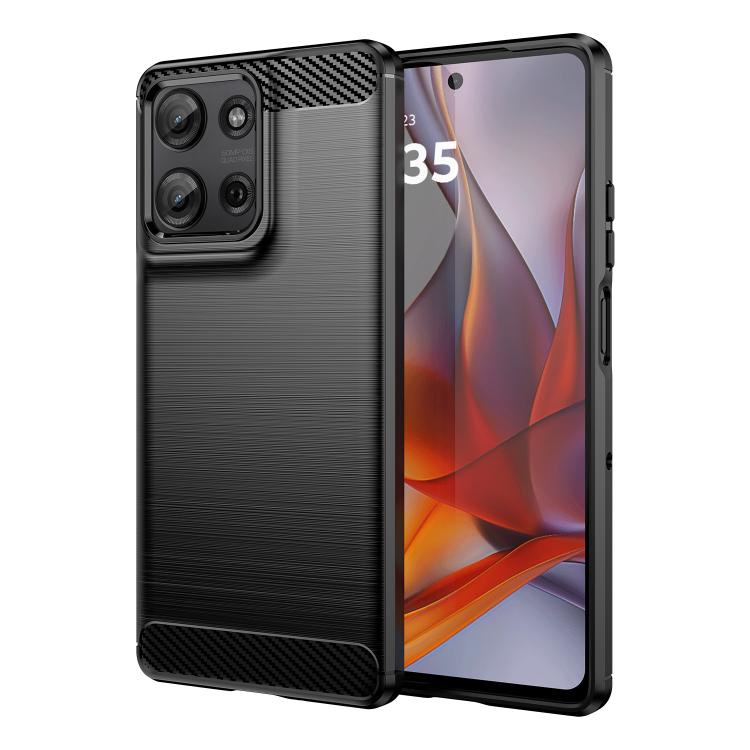 For Motorola Moto G75 5G WANLONFENG Brushed Texture Shockproof TPU Phone Case with Screen Film