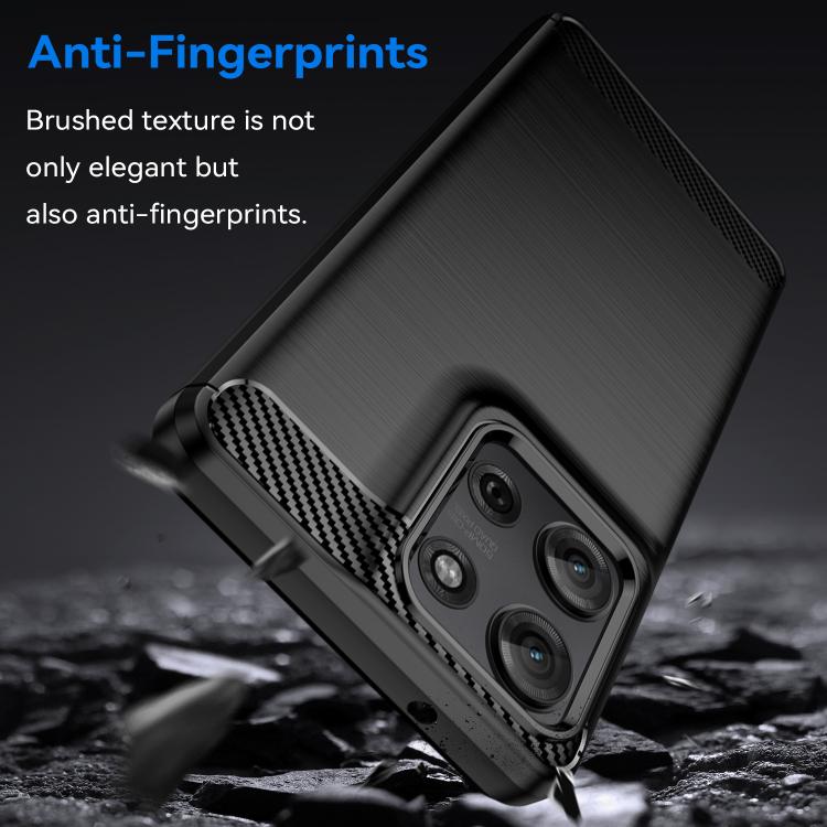 For Motorola Moto G75 5G WANLONFENG Brushed Texture Shockproof TPU Phone Case with Screen Film
