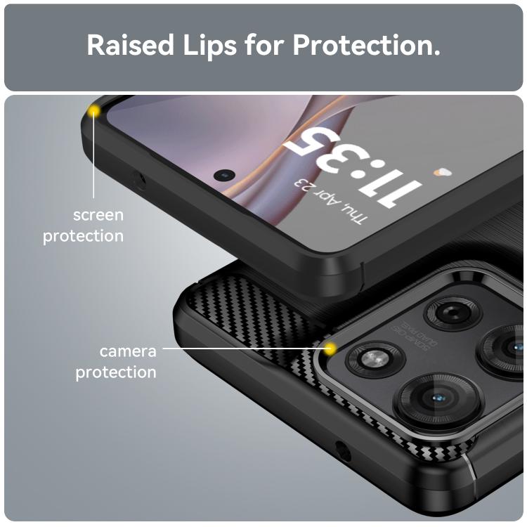 For Motorola Moto G75 5G WANLONFENG Brushed Texture Shockproof TPU Phone Case with Screen Film