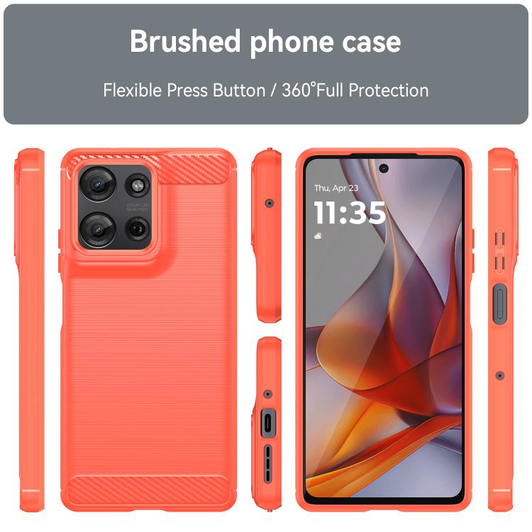 For Motorola Moto G75 5G WANLONFENG Brushed Texture Shockproof TPU Phone Case with Screen Film
