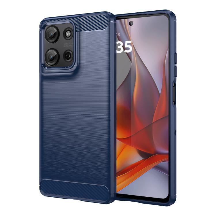 For Motorola Moto G75 5G WANLONFENG Brushed Texture Shockproof TPU Phone Case with Screen Film