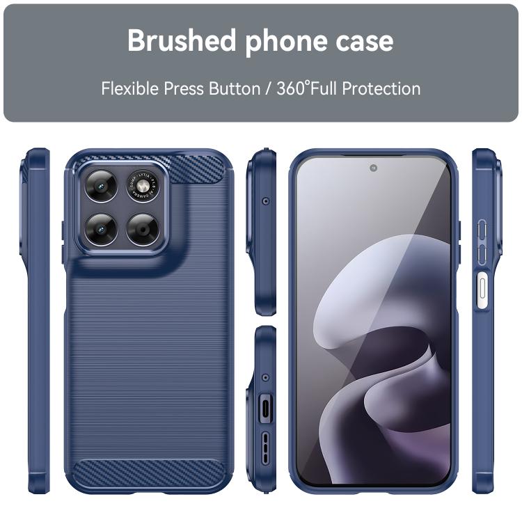 For Motorola Moto G77 5G / G67 5G WANLONFENG Brushed Texture Shockproof TPU Phone Case with Screen Film