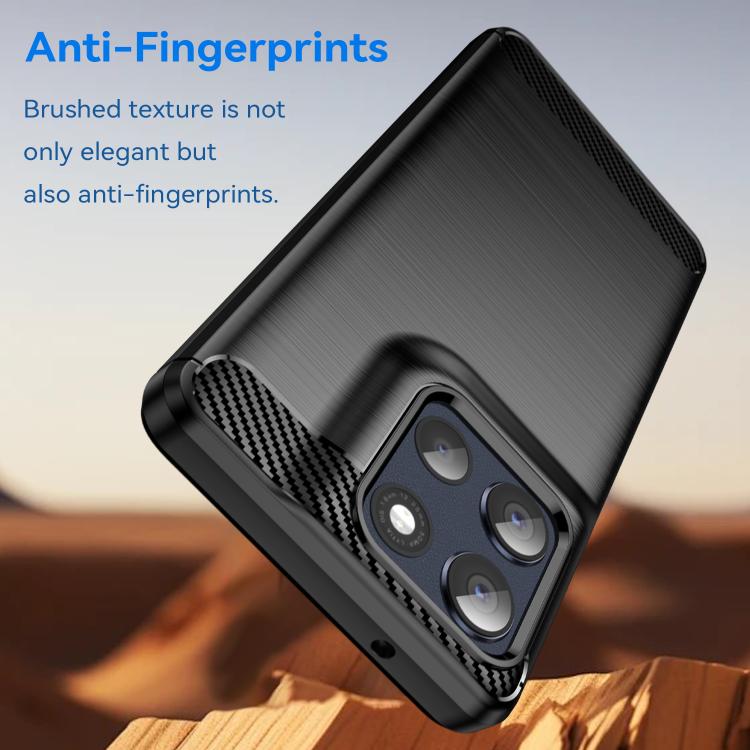 For Motorola Moto G86 5G WANLONFENG Brushed Texture Shockproof TPU Phone Case with Screen Film