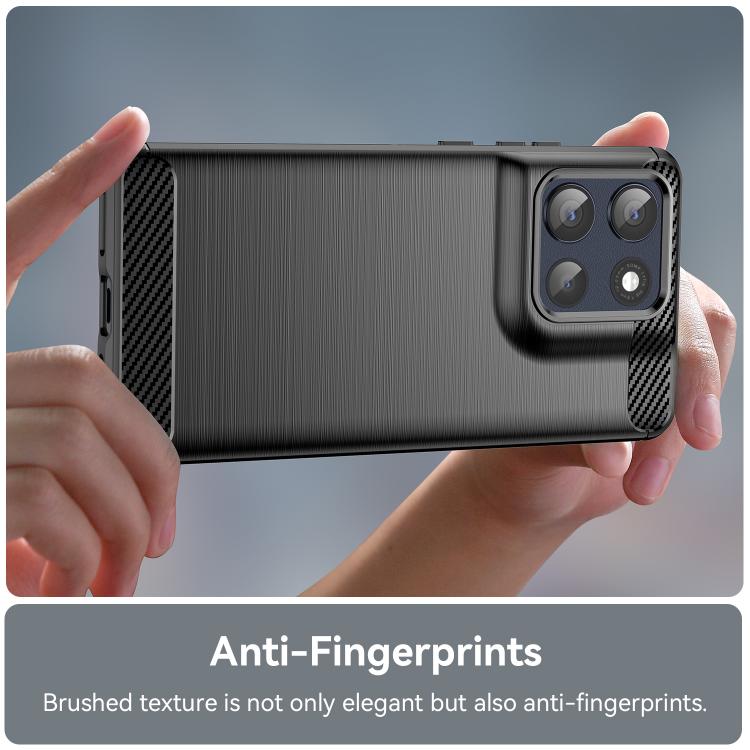 For Motorola Moto G86 5G WANLONFENG Brushed Texture Shockproof TPU Phone Case with Screen Film