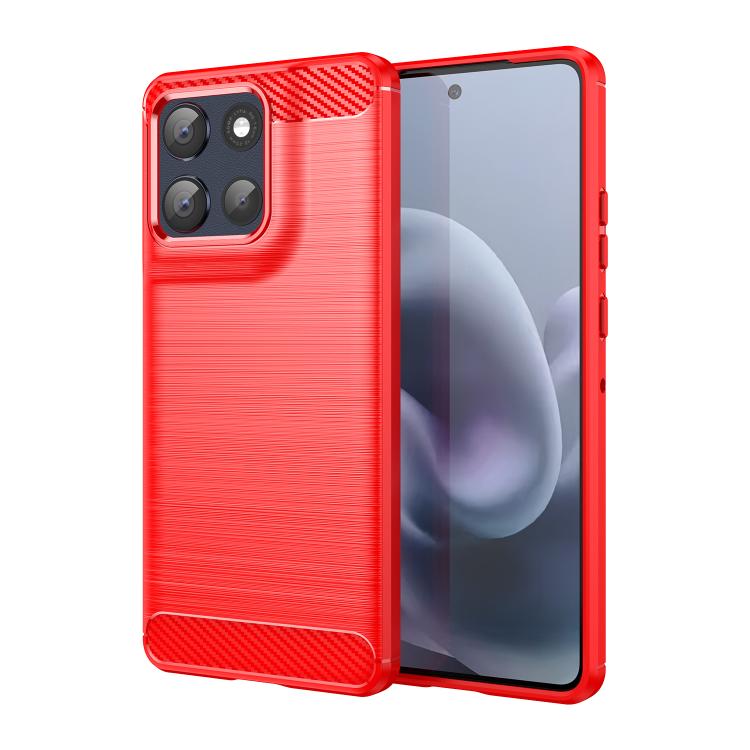 For Motorola Moto G86 5G WANLONFENG Brushed Texture Shockproof TPU Phone Case with Screen Film