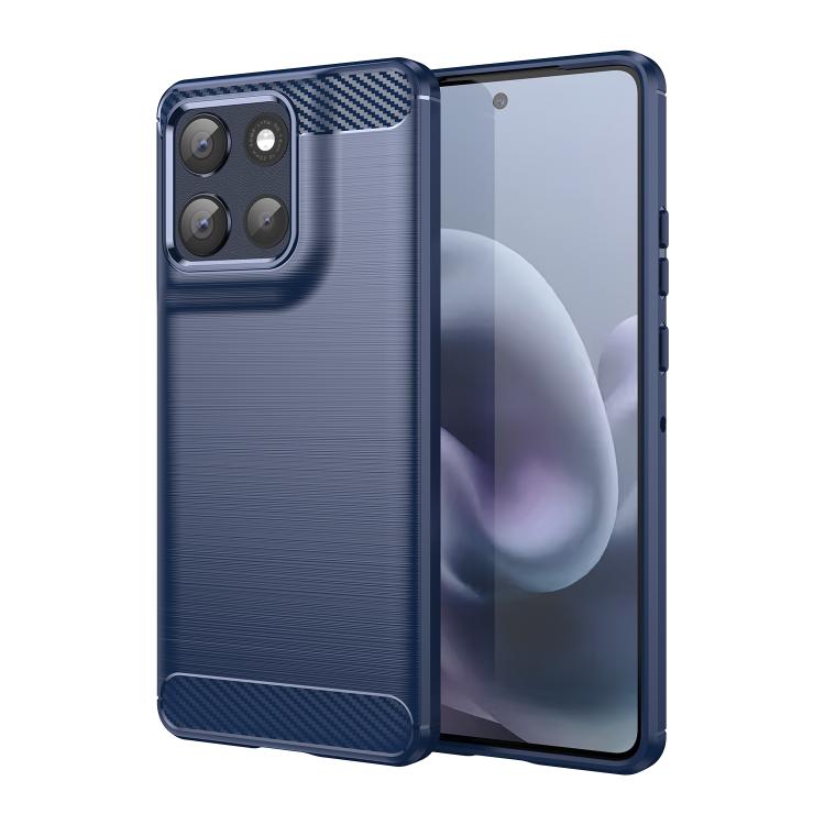 For Motorola Moto G86 5G WANLONFENG Brushed Texture Shockproof TPU Phone Case with Screen Film