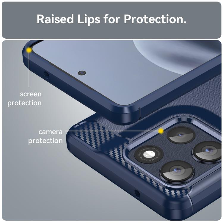 For Motorola Moto G86 5G WANLONFENG Brushed Texture Shockproof TPU Phone Case with Screen Film