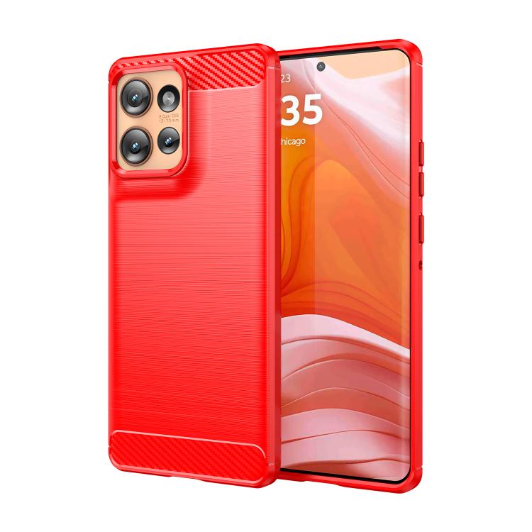 For Motorola Edge 50 5G WANLONFENG Brushed Texture Shockproof TPU Phone Case with Screen Film