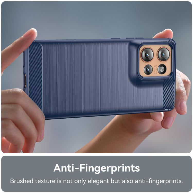 For Motorola Edge 50 5G WANLONFENG Brushed Texture Shockproof TPU Phone Case with Screen Film