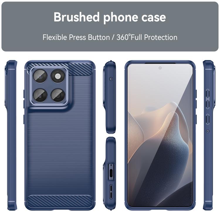 For Motorola Edge 60 Pro 5G WANLONFENG Brushed Texture Shockproof TPU Phone Case with Screen Film