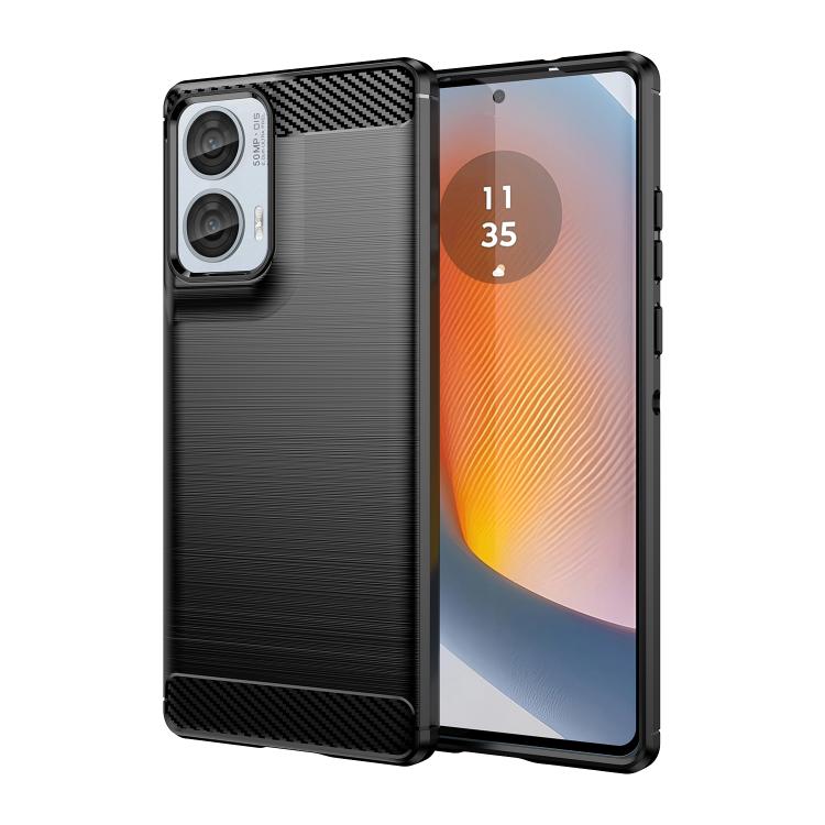 For Motorola Moto G85 5G WANLONFENG Brushed Texture Shockproof TPU Phone Case with Screen Film