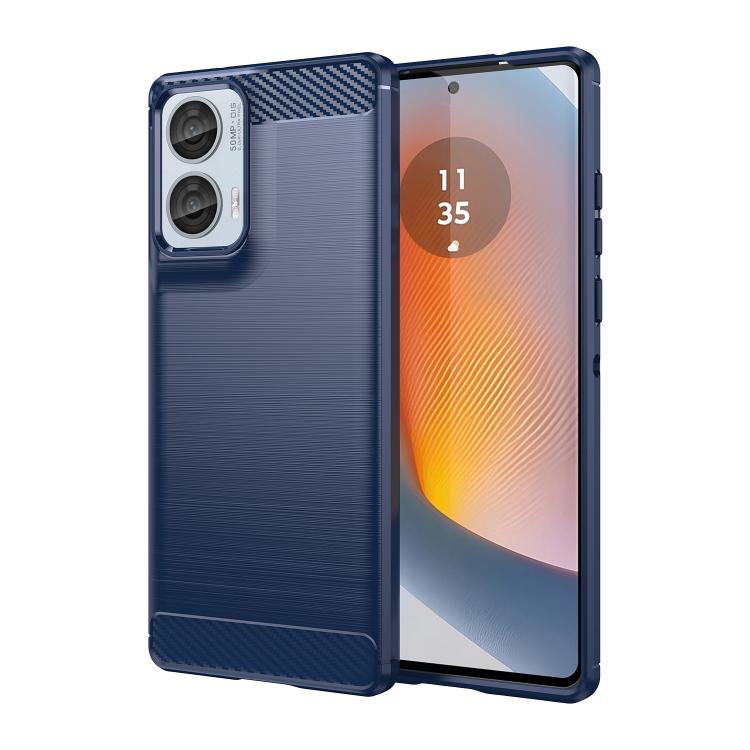 For Motorola Moto G85 5G WANLONFENG Brushed Texture Shockproof TPU Phone Case with Screen Film