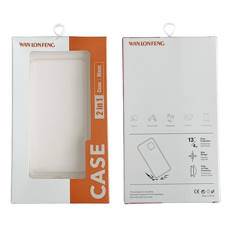 For Motorola Moto G35 5G WANLONFENG Brushed Texture Shockproof TPU Phone Case with Screen Film