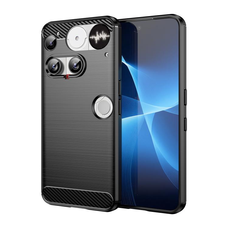 For Nothing Phone 3 WANLONFENG Brushed Texture Shockproof TPU Phone Case with Screen Film