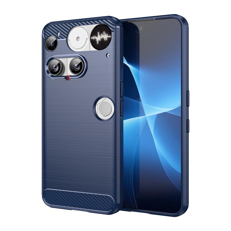 For Nothing Phone 3 WANLONFENG Brushed Texture Shockproof TPU Phone Case with Screen Film