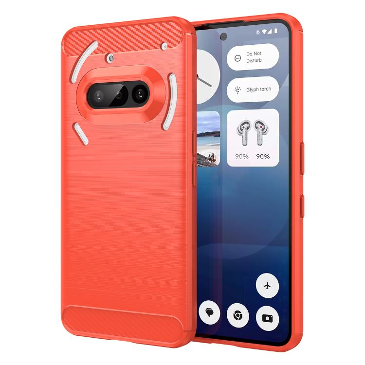 For Nothing Phone 3a WANLONFENG Brushed Texture Shockproof TPU Phone Case with Screen Film
