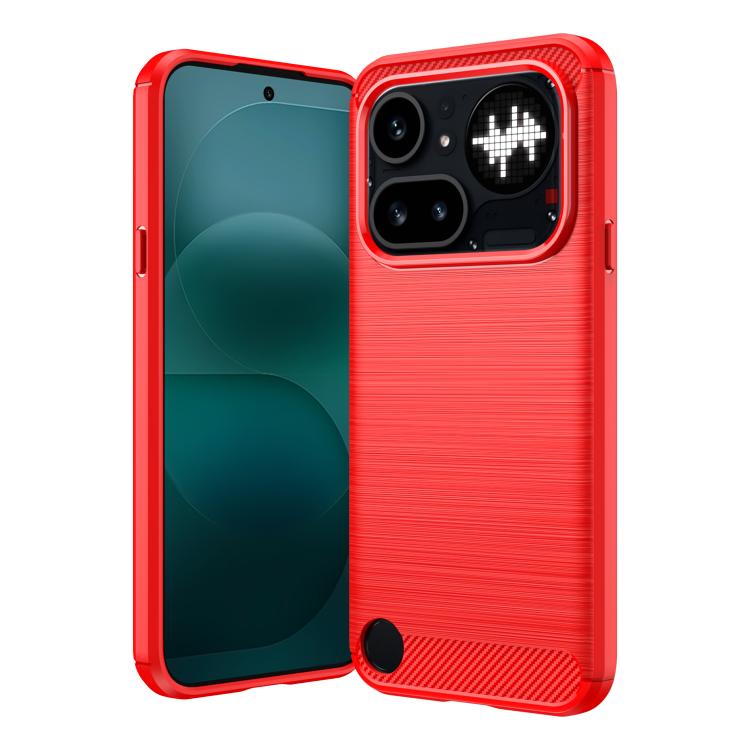 For Nothing Phone 4a Pro WANLONFENG Brushed Texture Shockproof TPU Phone Case with Screen Film