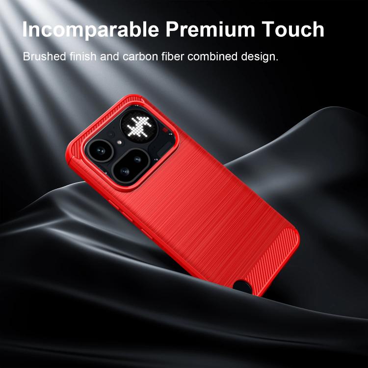 For Nothing Phone 4a Pro WANLONFENG Brushed Texture Shockproof TPU Phone Case with Screen Film