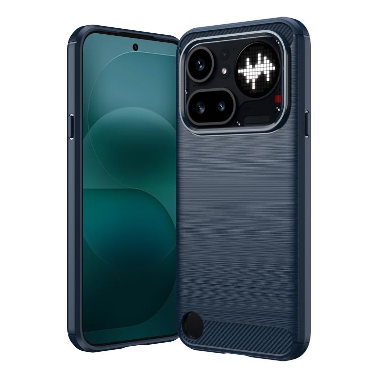 For Nothing Phone 4a Pro WANLONFENG Brushed Texture Shockproof TPU Phone Case with Screen Film
