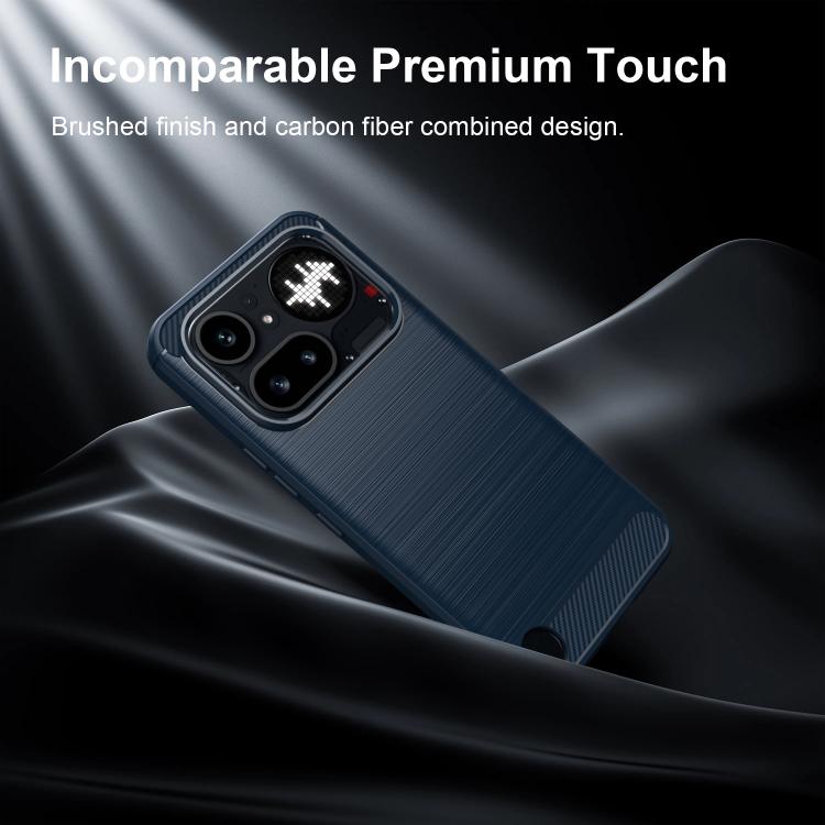 For Nothing Phone 4a Pro WANLONFENG Brushed Texture Shockproof TPU Phone Case with Screen Film