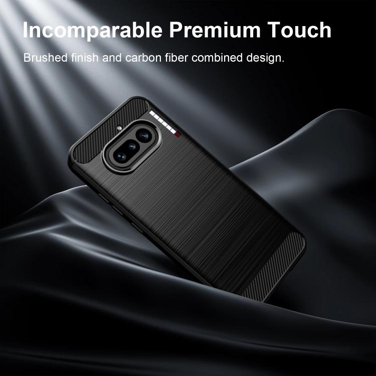 For Nothing Phone 4a WANLONFENG Brushed Texture Shockproof TPU Phone Case with Screen Film