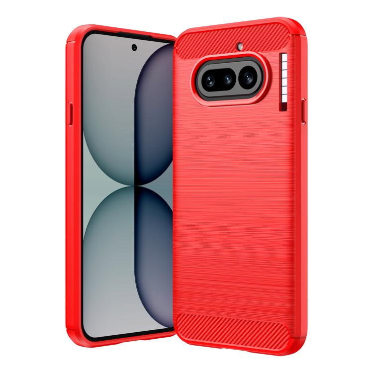 For Nothing Phone 4a WANLONFENG Brushed Texture Shockproof TPU Phone Case with Screen Film