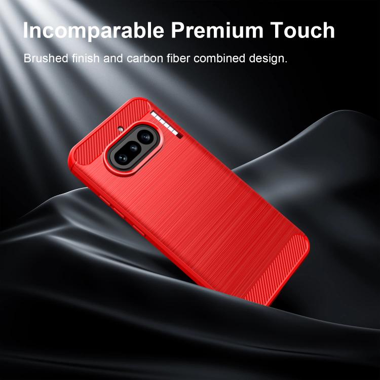 For Nothing Phone 4a WANLONFENG Brushed Texture Shockproof TPU Phone Case with Screen Film