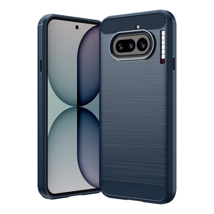 For Nothing Phone 4a WANLONFENG Brushed Texture Shockproof TPU Phone Case with Screen Film