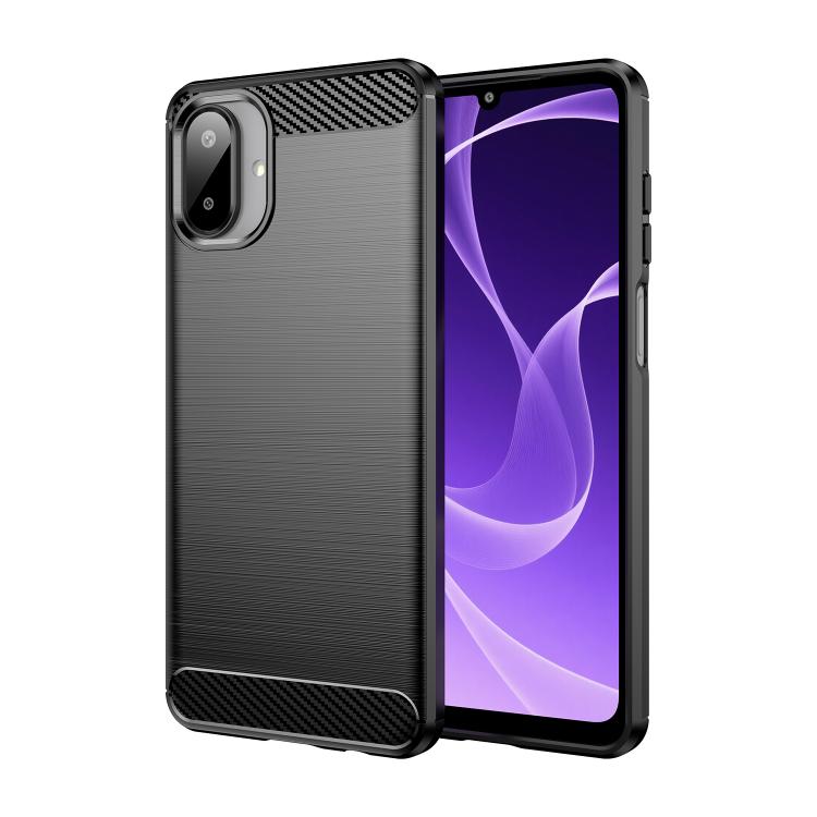 For Galaxy A07 4G WANLONFENG Brushed Texture Shockproof TPU Phone Case with Screen Film