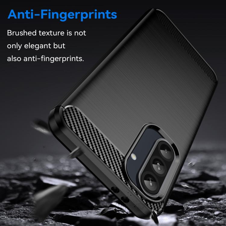 For Galaxy A16 5G WANLONFENG Brushed Texture Shockproof TPU Phone Case with Screen Film