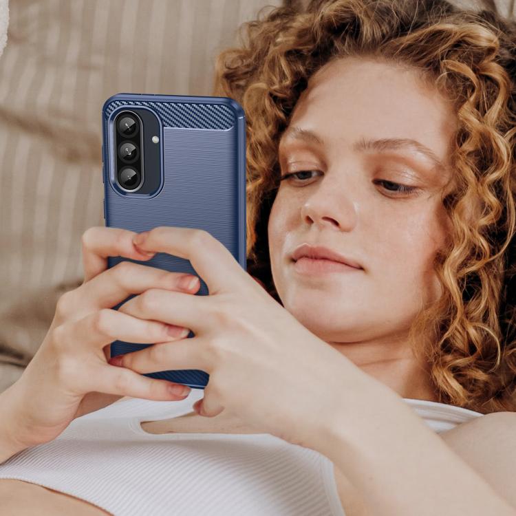 For Galaxy A16 5G WANLONFENG Brushed Texture Shockproof TPU Phone Case with Screen Film