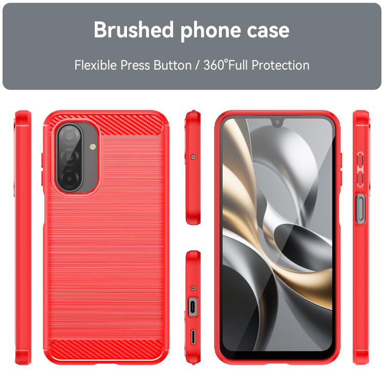 For Galaxy A17 5G / 4G WANLONFENG Brushed Texture Shockproof TPU Phone Case with Screen Film