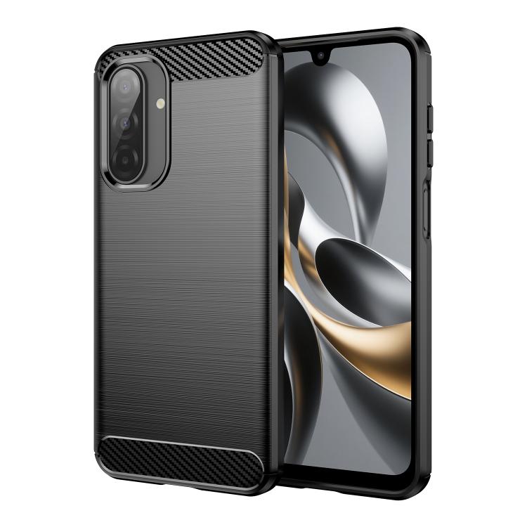 For Galaxy A26 5G WANLONFENG Brushed Texture Shockproof TPU Phone Case with Screen Film