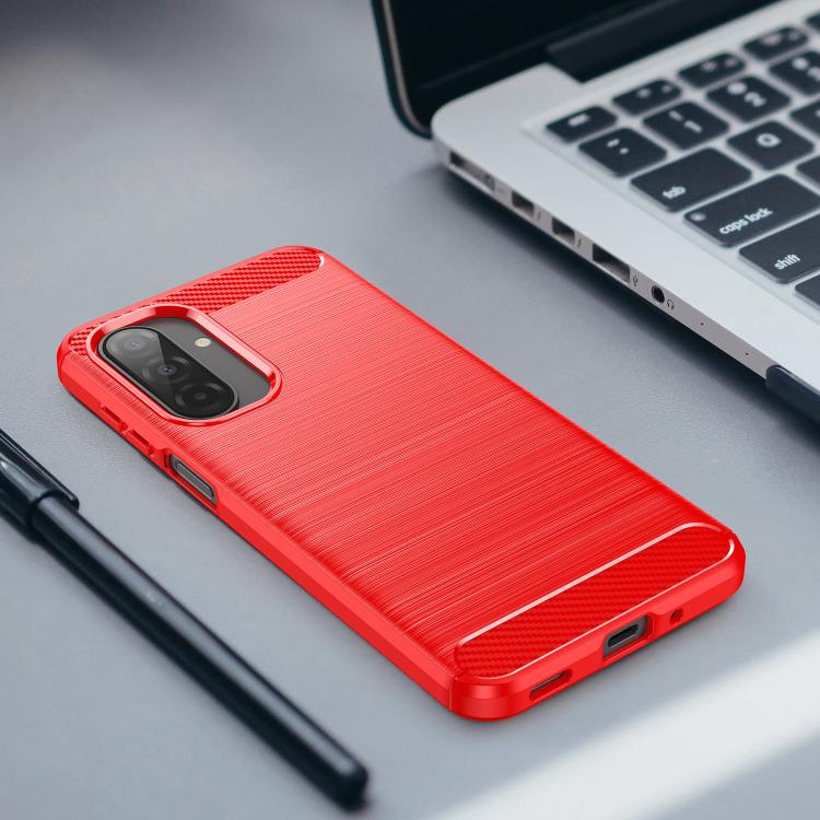 For Galaxy A26 5G WANLONFENG Brushed Texture Shockproof TPU Phone Case with Screen Film