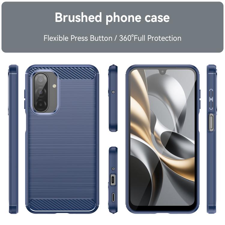 For Galaxy A26 5G WANLONFENG Brushed Texture Shockproof TPU Phone Case with Screen Film