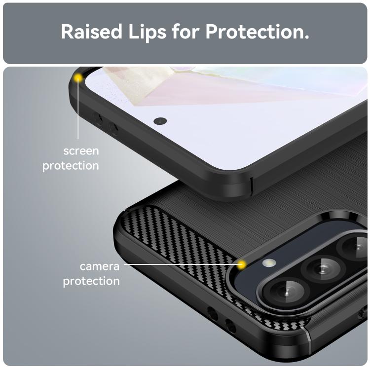 For Galaxy A36 5G WANLONFENG Brushed Texture Shockproof TPU Phone Case with Screen Film