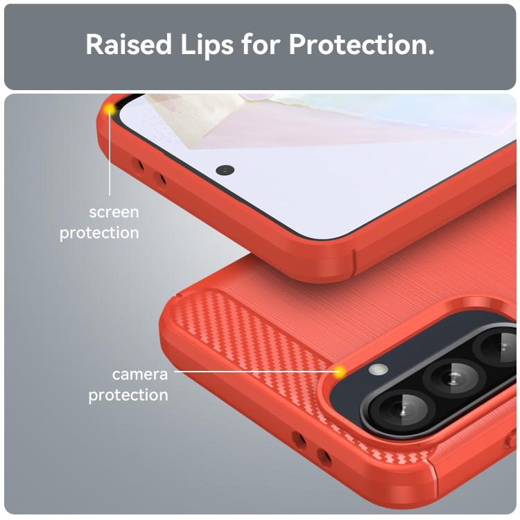 For Galaxy A36 5G WANLONFENG Brushed Texture Shockproof TPU Phone Case with Screen Film