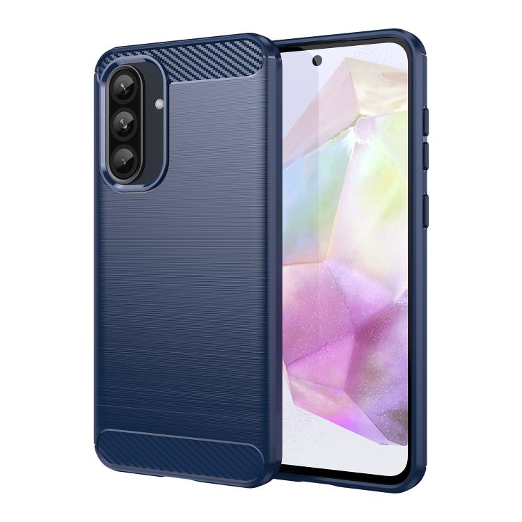 For Galaxy A36 5G WANLONFENG Brushed Texture Shockproof TPU Phone Case with Screen Film