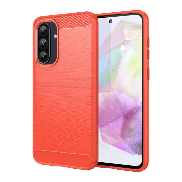 For Galaxy A54 5G WANLONFENG Brushed Texture Shockproof TPU Phone Case with Screen Film