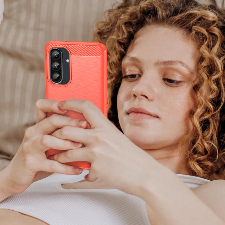 For Galaxy A54 5G WANLONFENG Brushed Texture Shockproof TPU Phone Case with Screen Film