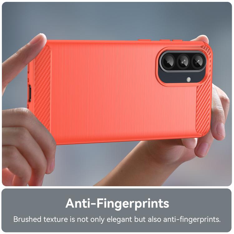 For Galaxy A56 5G WANLONFENG Brushed Texture Shockproof TPU Phone Case with Screen Film